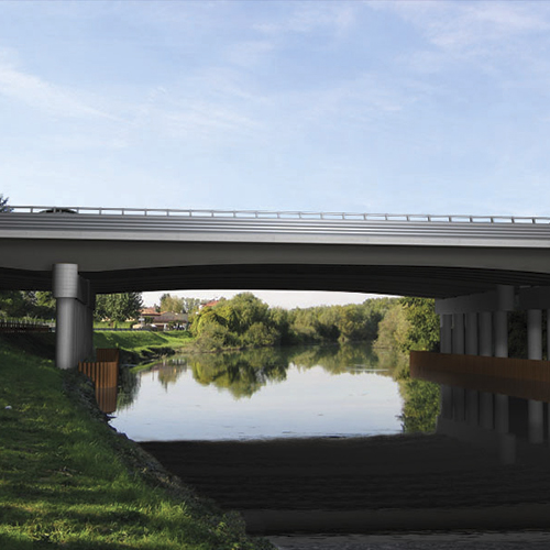 New bridge over the Sile river