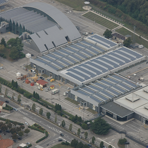 Photovoltaic plant on the exhibition halls