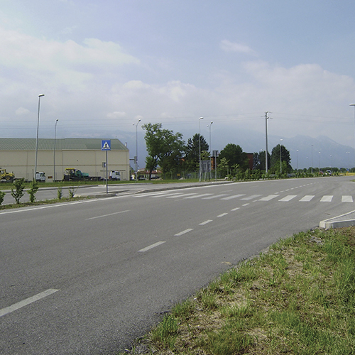 Intersections with roundabouts Aviano NATO Base and the shopping center